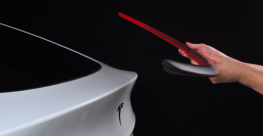 Installing a Carbon Fiber Rear Trunk Wing Spoiler on a Tesla Model Y!