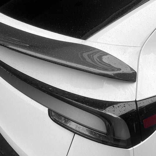 Ev-Mercado 2026 Tesla Model Y Juniper Wet Carbon Fiber Rear Trunk Wing V Style Spoiler