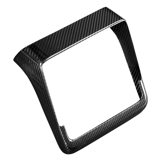 Tesla Model Y Juniper 2025 Central Armrest Rear Display Screen Air Outlet Frame Trim Dry Carbon Fiber