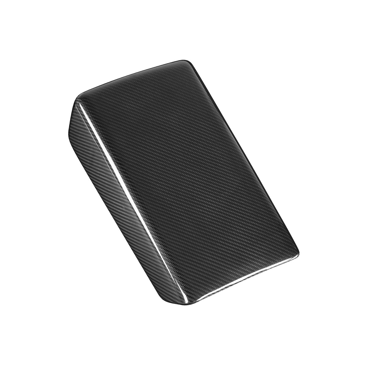 Tesla Model Y 3 2021-2023 Central Armrest Box Cover Trim Real Carbon Fiber