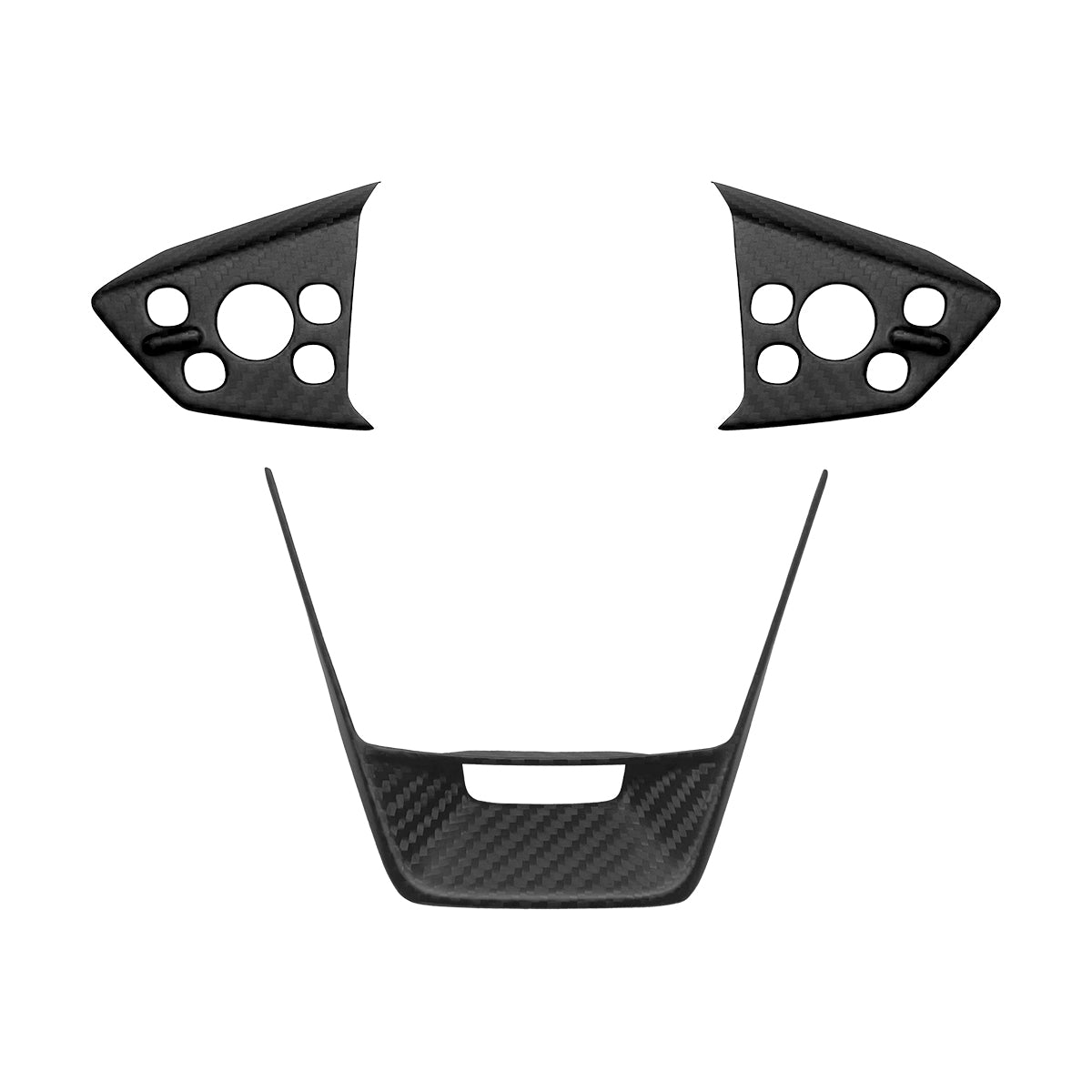 Ev-Mercado Tesla Cybertruck Interior Steering Wheel Sticker Trim Real Carbon Fiber