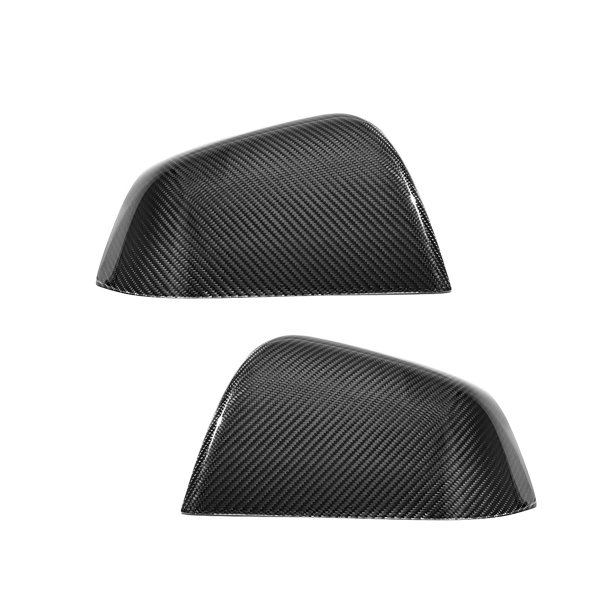 Tesla Model Y 3 2021-2023 Real Carbon Fiber Rear Side View Mirror Covers