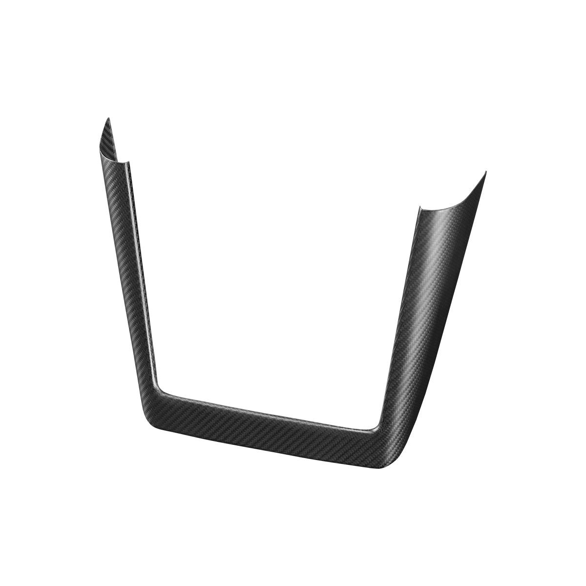 Tesla Model Y Juniper 2025 Center Console Phone Wireless Charging Pad Frame Trim Dry Carbon Fiber