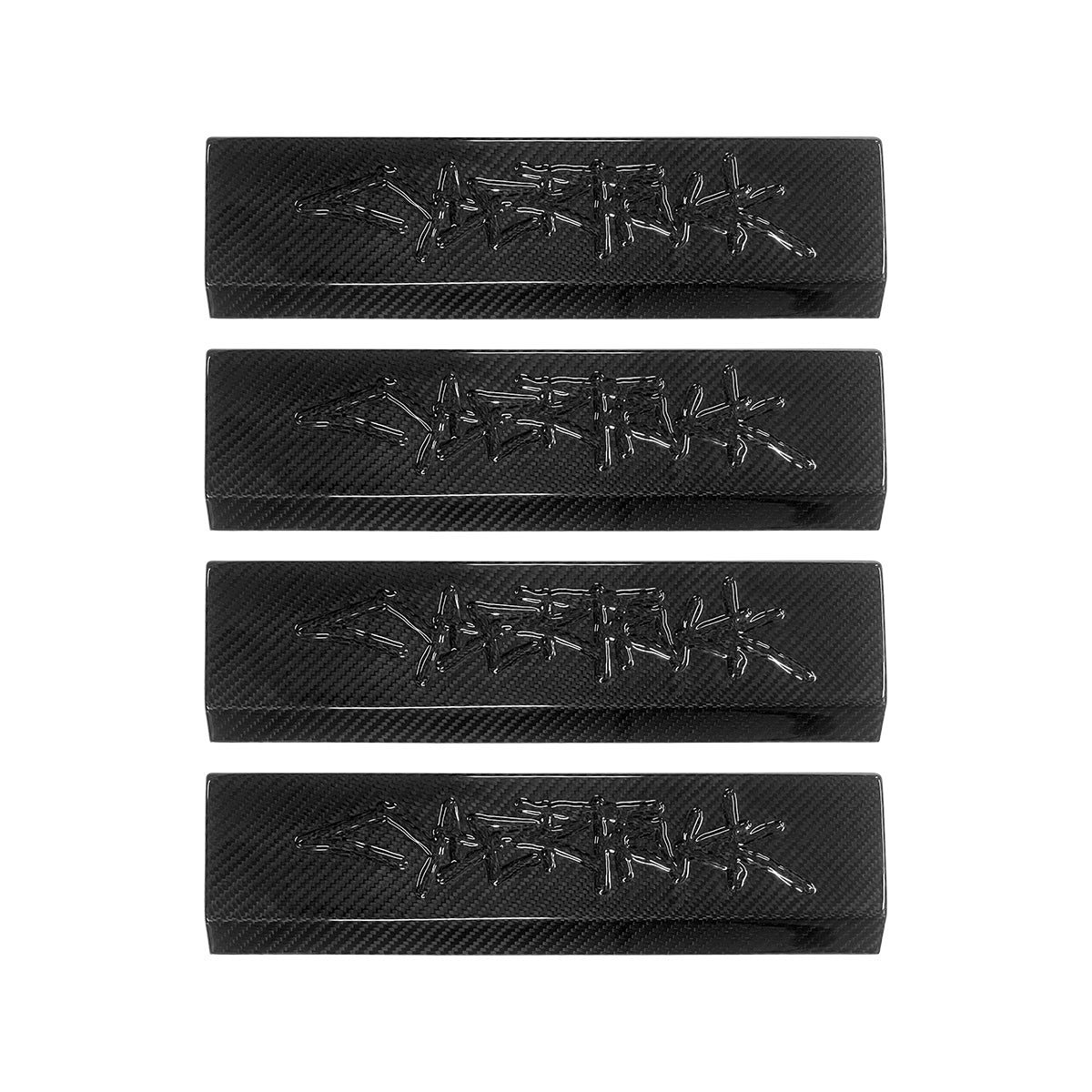 Ev-Mercado Tesla Cybertruck Interior Door Sill LOGO Protector Strips Real Carbon Fiber