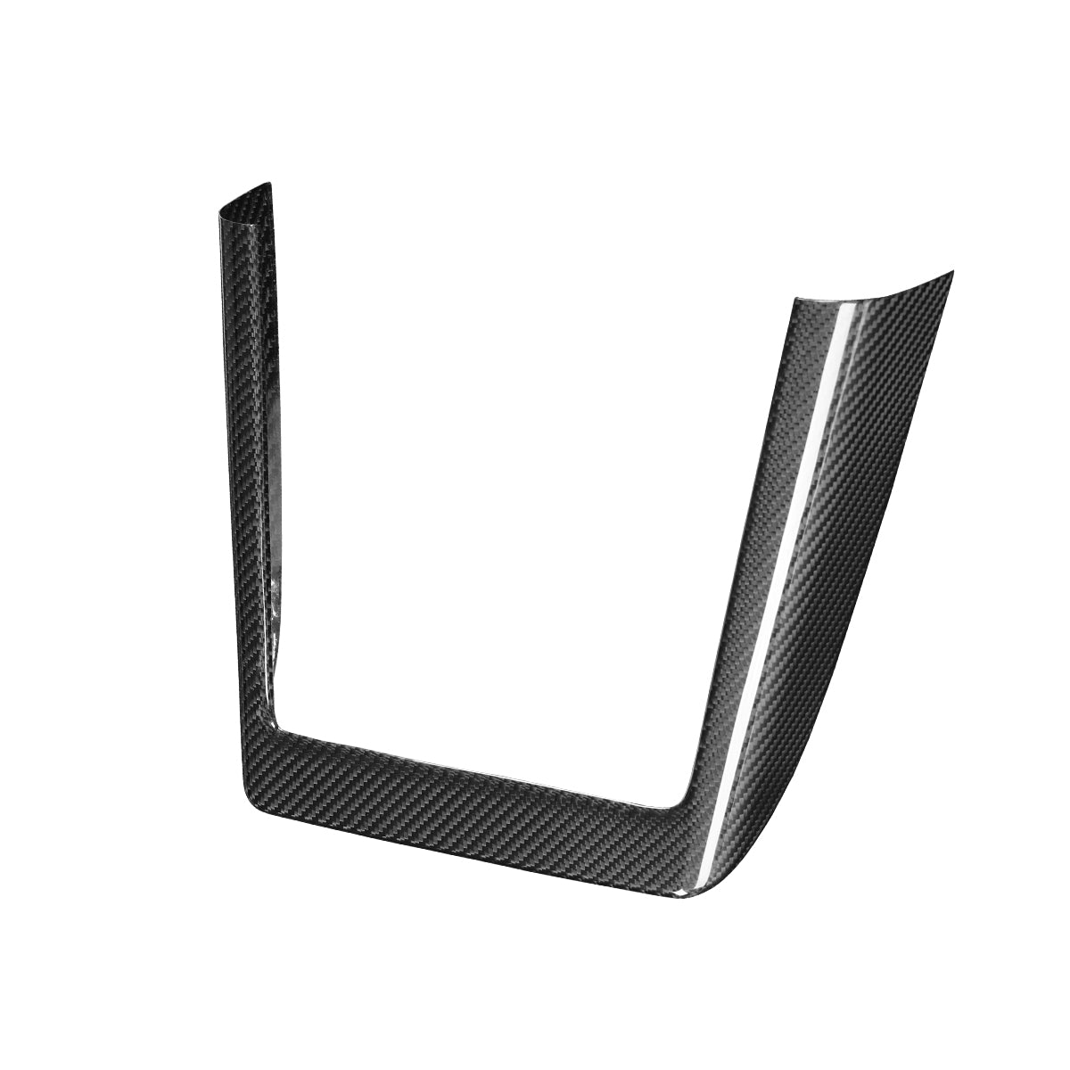 Tesla Model Y Juniper 2025 Center Console Phone Wireless Charging Pad Frame Trim Dry Carbon Fiber
