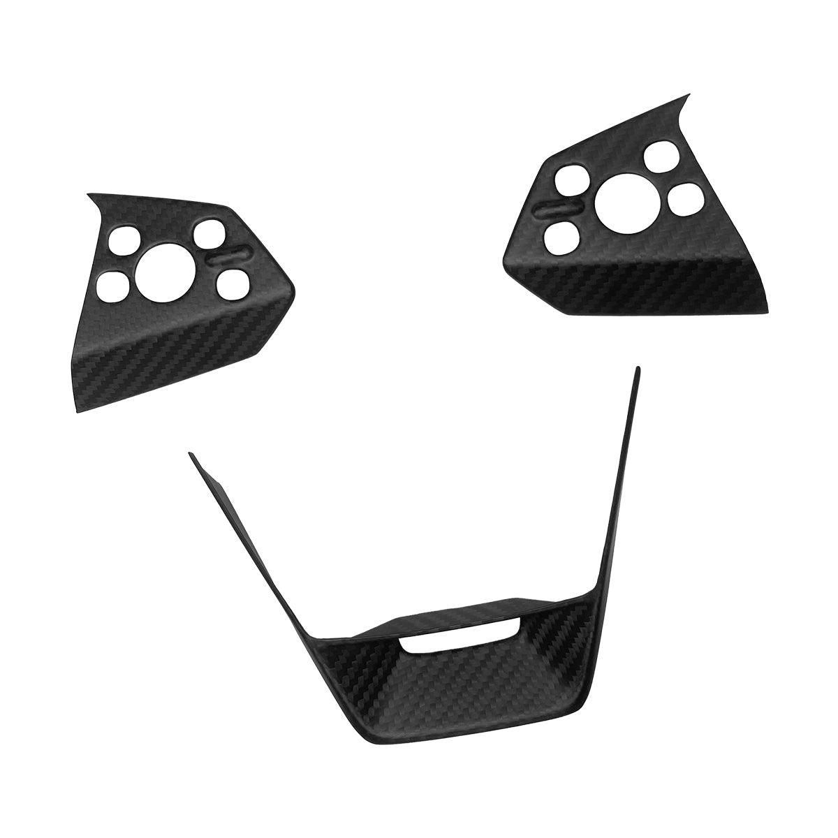 Ev-Mercado Tesla Cybertruck Interior Steering Wheel Sticker Trim Real Carbon Fiber