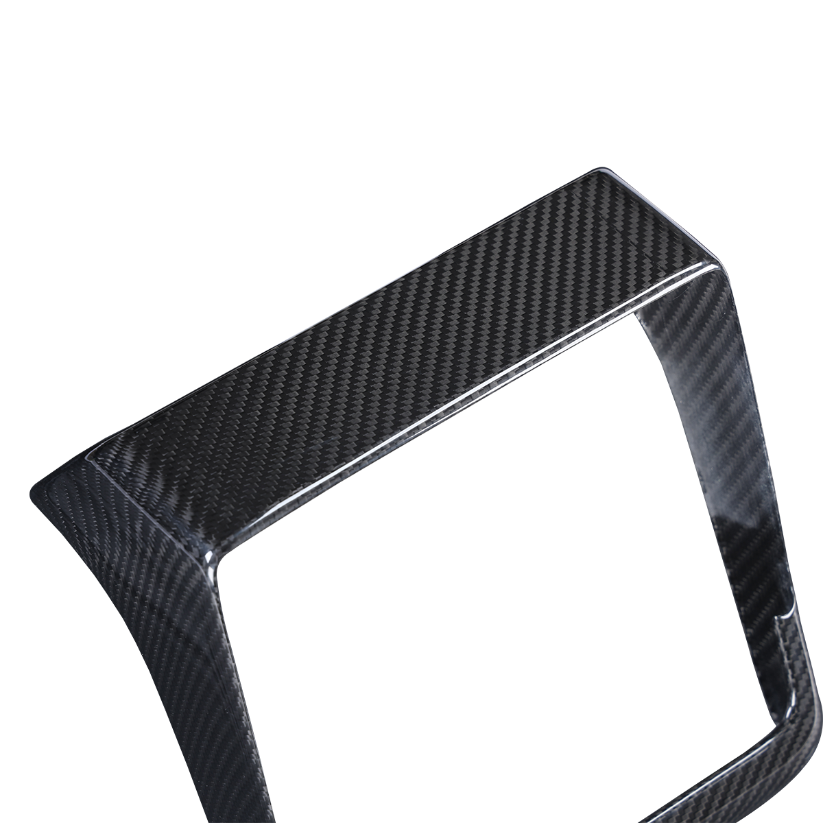 Tesla Model Y Juniper 2025 Central Armrest Rear Display Screen Air Outlet Frame Trim Dry Carbon Fiber