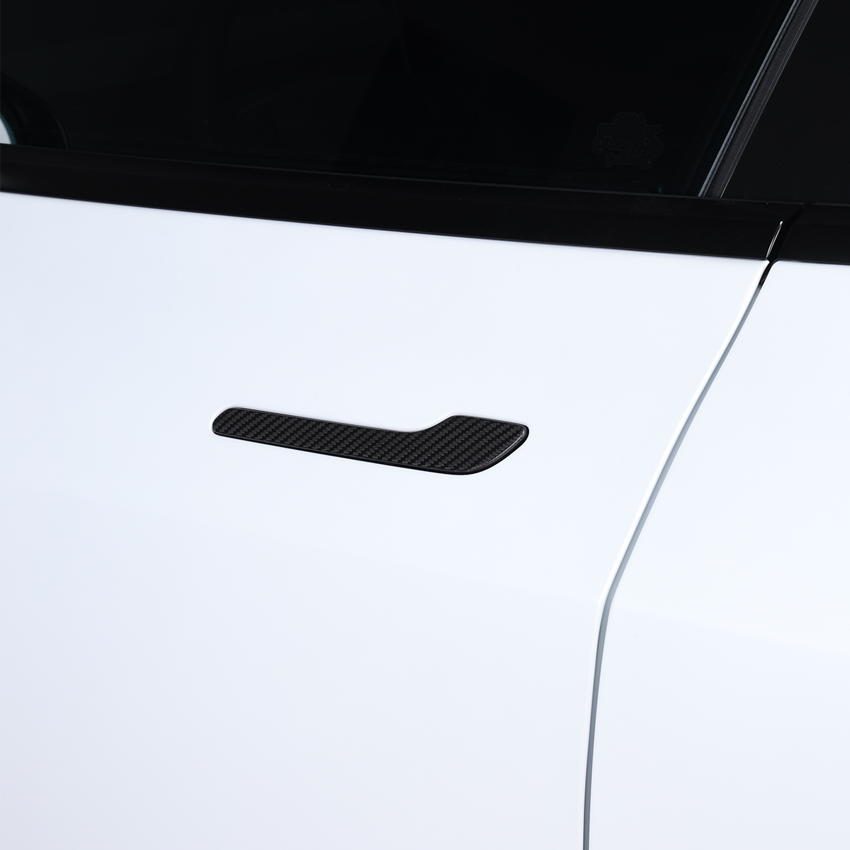 Tesla Model Y Juniper 2025 Outside Door Handle Panel Cover Dry Carbon Fiber