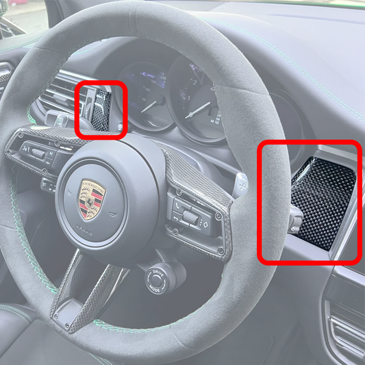 Porsche Macan 2014 Door Panel Trim Dashboard Cover Trim Real Carbon Fiber