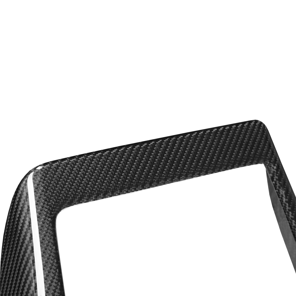 Tesla Model Y Juniper 2025 Center Console Phone Wireless Charging Pad Frame Trim Dry Carbon Fiber