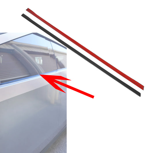 Ev-Mercado Tesla Cybertruck Exterior Window Trim Real Carbon Fiber