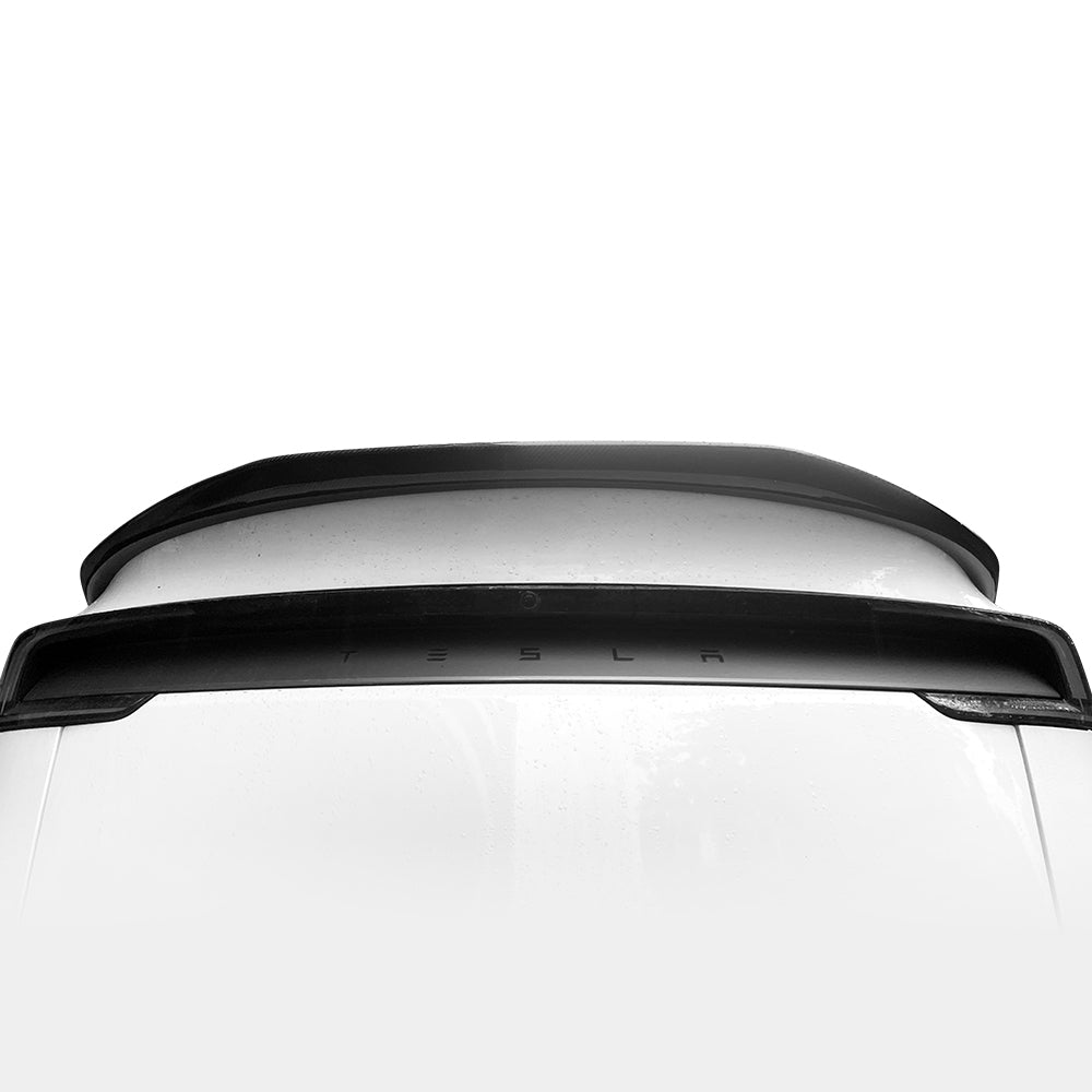 Ev-Mercado 2026 Tesla Model Y Juniper Wet Carbon Fiber Rear Trunk Wing V Style Spoiler