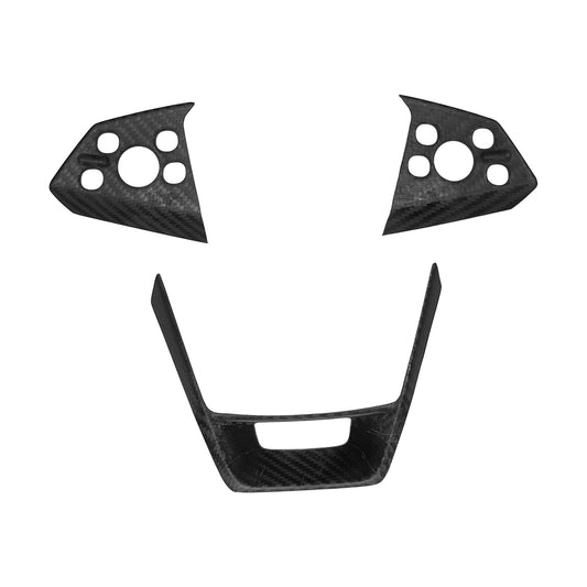 Ev-Mercado Tesla Cybertruck Interior Steering Wheel Sticker Trim Real Carbon Fiber