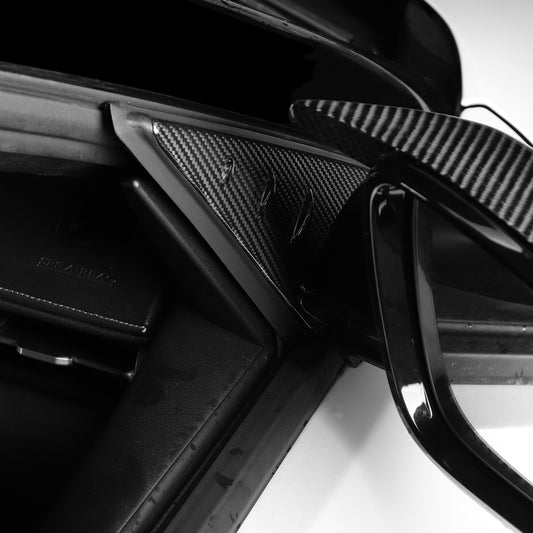 Supra A90 MK5 A-Pillar Triangle Anti-Buffeting Wind Deflectors Real Carbon Fiber
