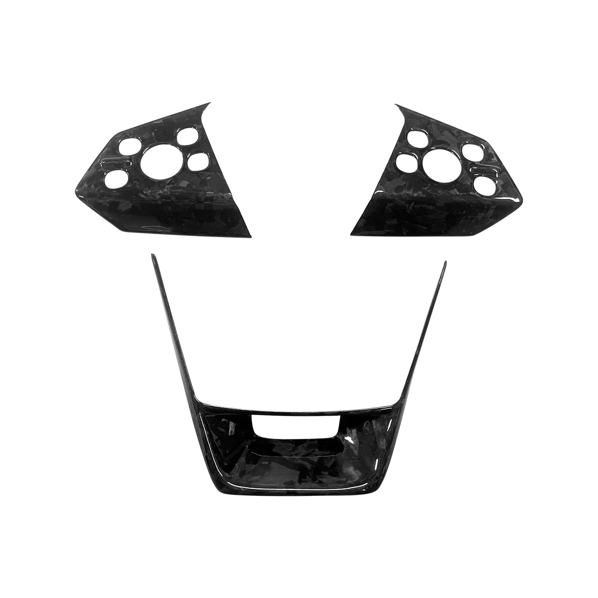 Ev-Mercado Tesla Cybertruck Interior Steering Wheel Sticker Trim Real Carbon Fiber