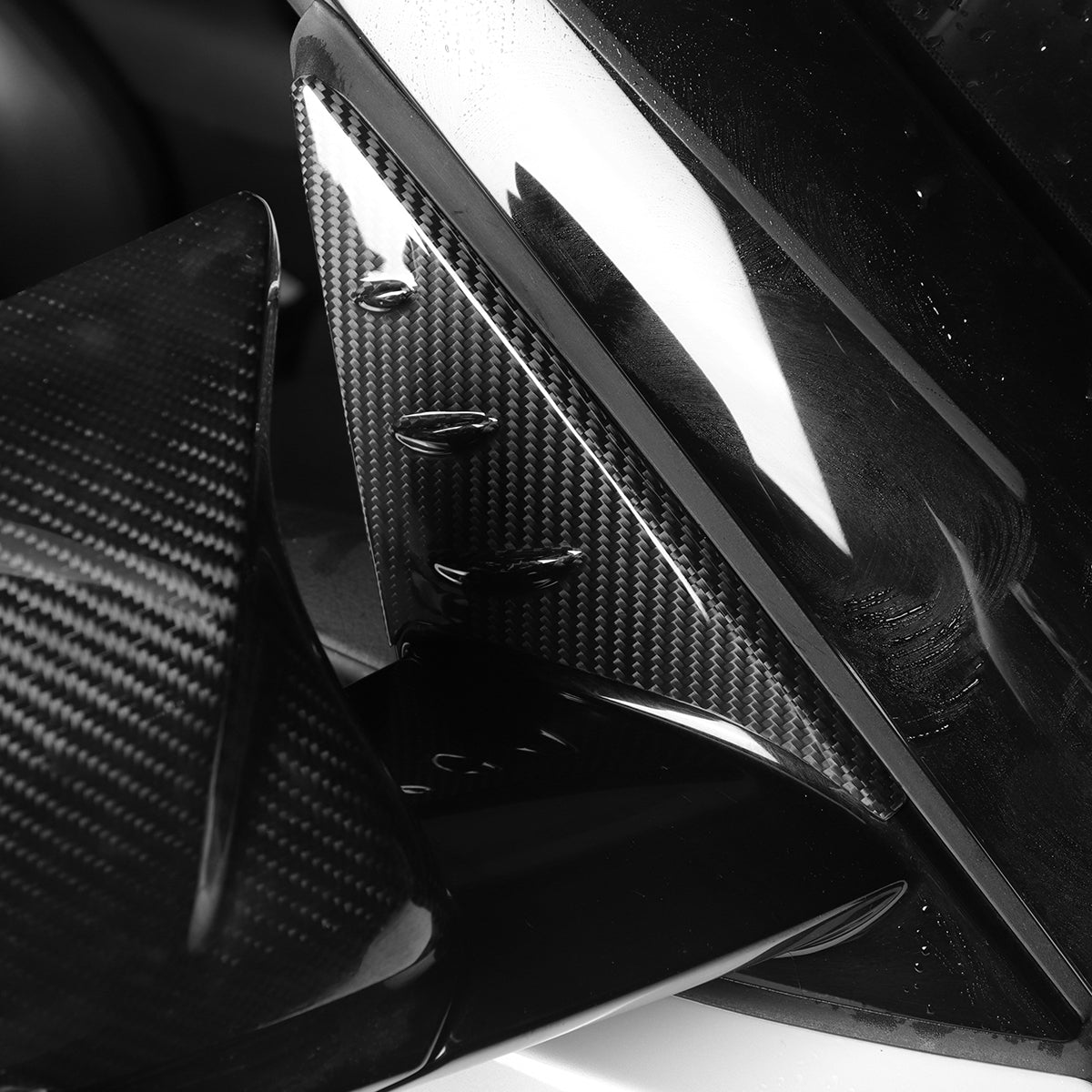 Supra A90 MK5 A-Pillar Triangle Anti-Buffeting Wind Deflectors Real Carbon Fiber