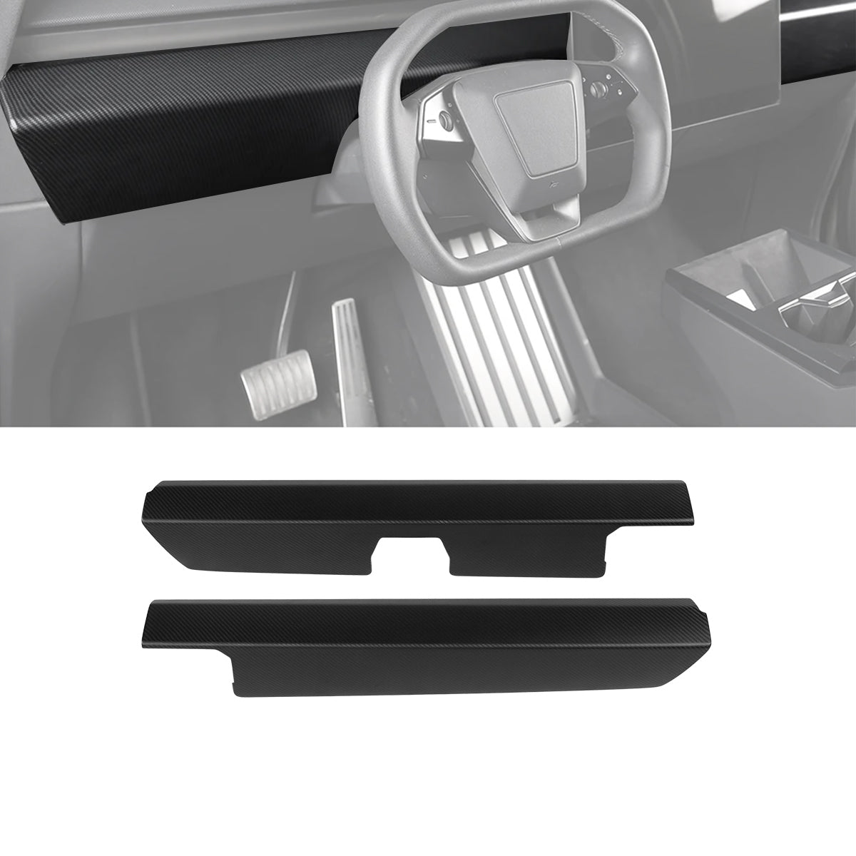 Ev-Mercado Tesla Cybertruck Interior Dashboard Cover Real Carbon Fiber