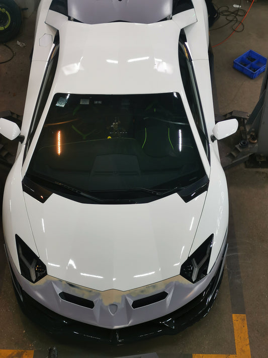 2019 Lamborghini Aventador SVJ Front Bumper Lip Body Kit Carbon fiber Replacement Style