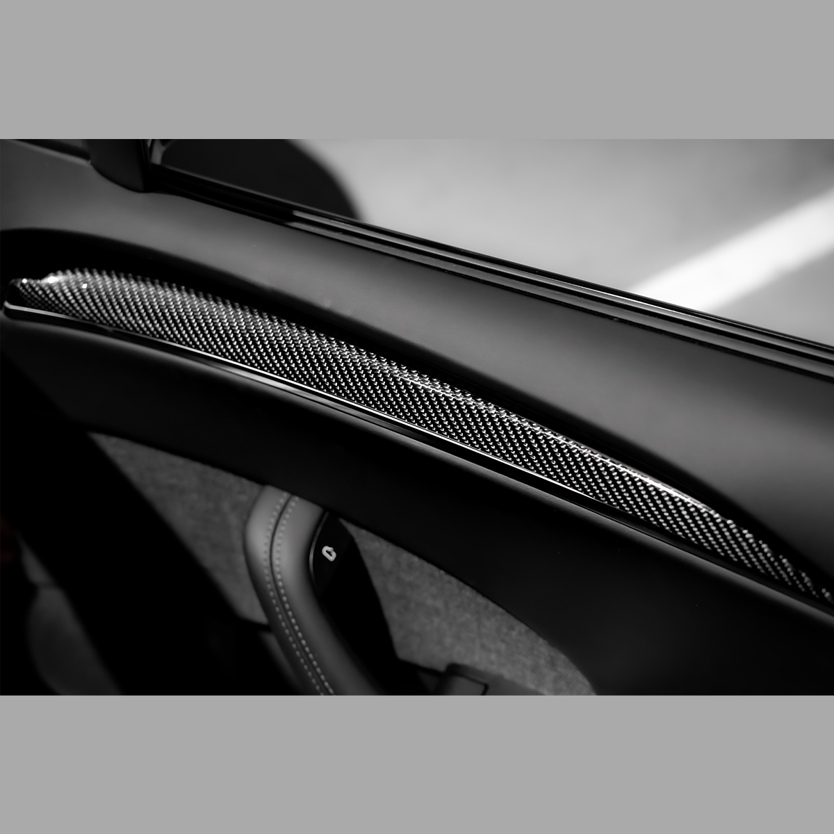 2022 Tesla Model S Door Panel Trim Cover Real Carbon Fiber