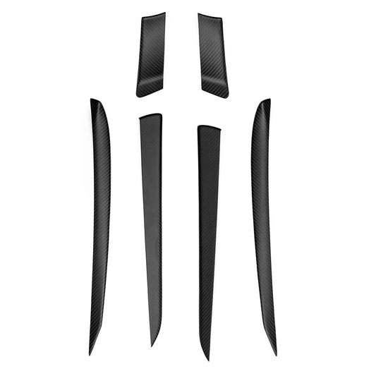 2022 Tesla Model S Door Panel Trim Cover Real Carbon Fiber