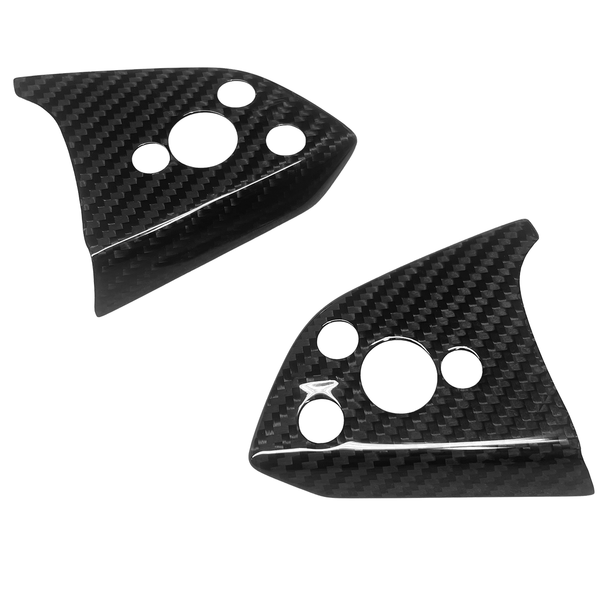 Ev-Mercado Tesla Model Y Juniper 2025 Interior Steering Wheel Sticker Trim Real Carbon Fiber