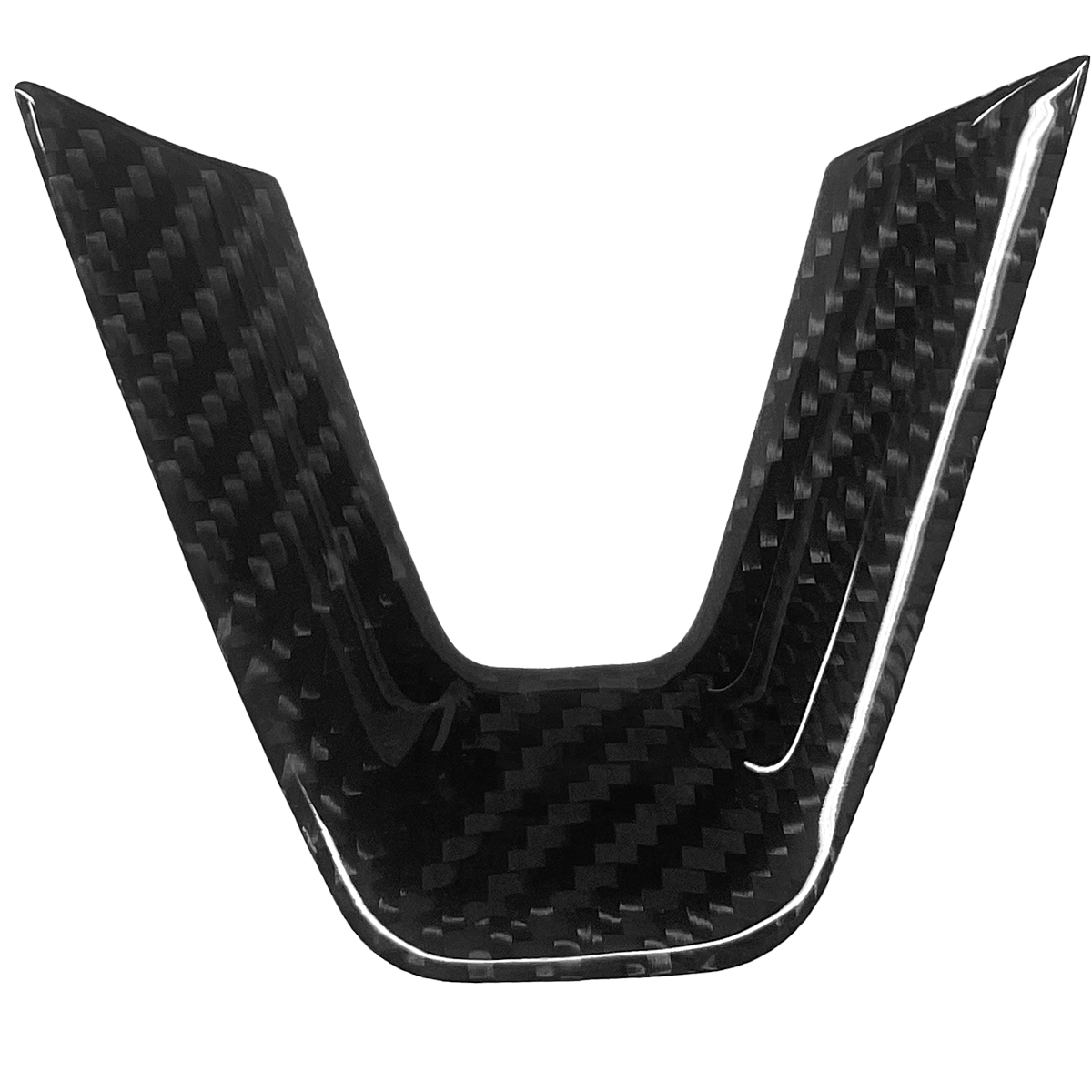 Ev-Mercado Tesla Model Y Juniper 2025 Interior Steering Wheel Sticker Trim Real Carbon Fiber