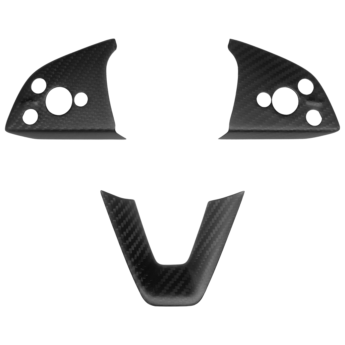 Ev-Mercado Tesla Model Y Juniper 2025 Interior Steering Wheel Sticker Trim Real Carbon Fiber