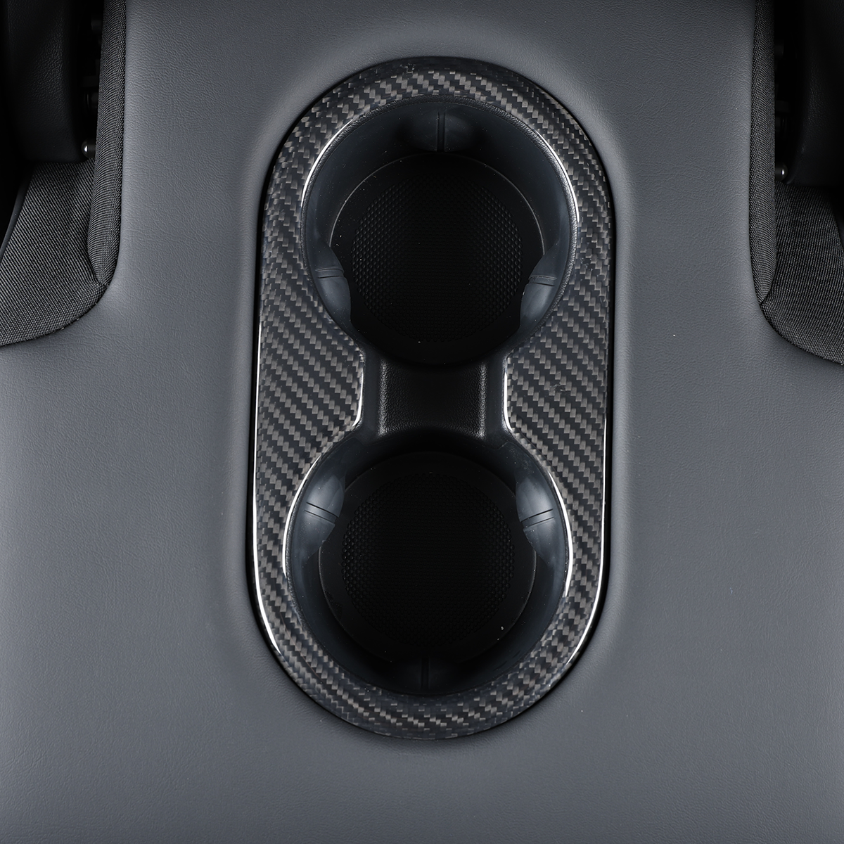Ev-Mercado Tesla Model Y Juniper 2025 Rear Seat Cup holder Panel Cover Dry Carbon Fiber Interior