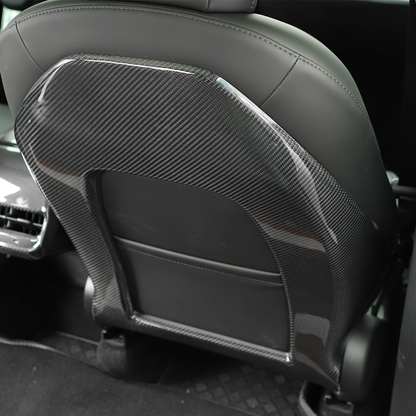 2021-2023 Tesla Model Y 3 Driver Seat Back Cover Paste Style Real Carbon Fiber