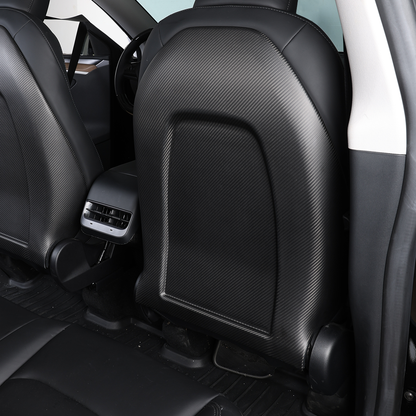 2021-2023 Tesla Model Y 3 Real Carbon Fiber Driver Seat Back Cover Replacement Style