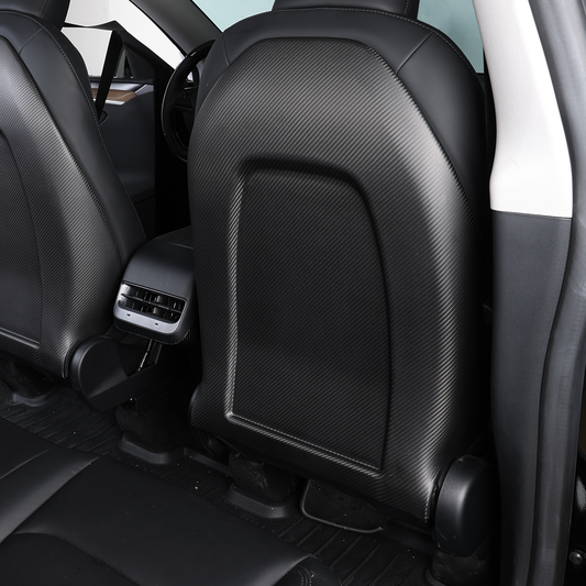 2021-2023 Tesla Model Y 3 Real Carbon Fiber Driver Seat Back Cover Replacement Style