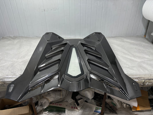 2019 Lamborghini Aventador SVJ Rear Engine Hood Carbon fiber Replacement Style