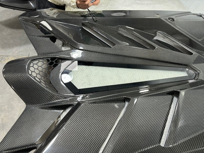 2019 Lamborghini Aventador SVJ Rear Engine Hood Carbon fiber Replacement Style