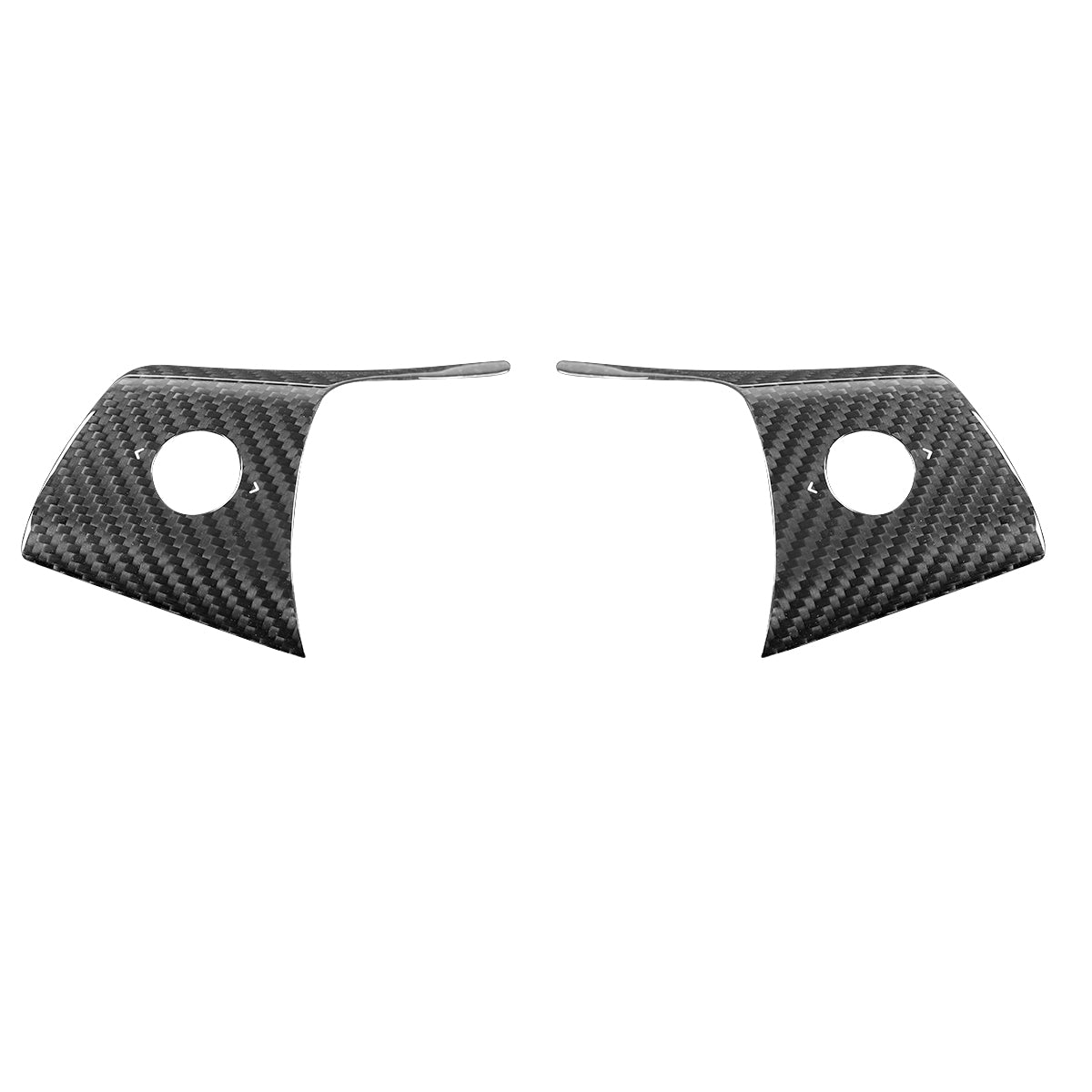 Tesla Model Y 3 2019-2023 Real Carbon Fiber Steering Wheel Sticker Trim