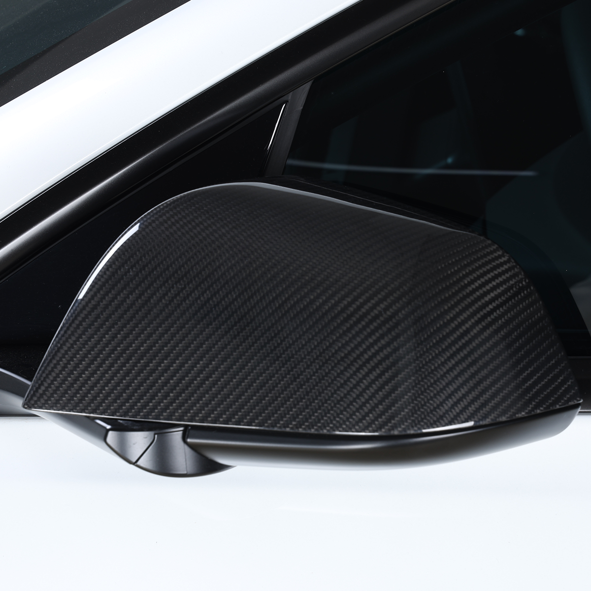 Tesla Model 3 Highland 2024-2025 Outside Side Rear View Mirror Covers Dry Carbon Fiber