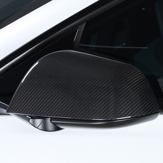 Tesla Model 3 Highland 2024-2025 Outside Side Rear View Mirror Covers Dry Carbon Fiber
