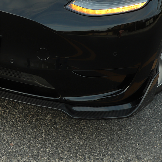 2020-2022 Tesla Model Y Front Bumper Lip Spoiler Real Carbon Fiber