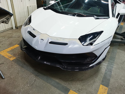 2019 Lamborghini Aventador SVJ Front Bumper Lip Body Kit Carbon fiber Replacement Style