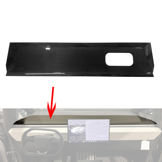 Ev-Mercado Tesla Cybertruck Interior Dashboard Top Upper Cover Real Carbon Fiber