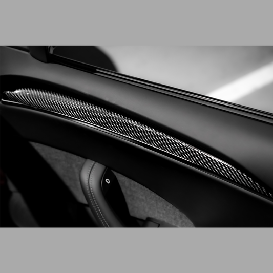 2022 Tesla Model S Door Panel Trim Cover Real Carbon Fiber